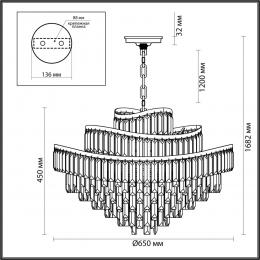 Odeon light 5073/14 HALL (В 2-Х КОРОБКАХ) ODL24 505 золото/прозрачный/металл/хрусталь Люстра E14 14*40W WAYTA  - 2 купить